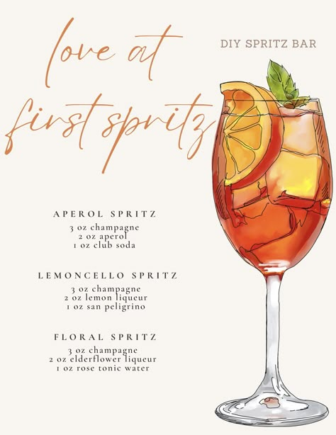 spritz bar menu [digital download] - #logo #logodesign #elegantlogo Diy Spritz Bar, Aperol Spritz Birthday Theme, Aperol Spritz Party Theme Decor, Aperol Spritz Signature Drink Sign, Aperol Spritz Bar Sign, Spritz Bar Sign, Aperol Spritz Invitation, Engagement Party Menu, Love At First Spritz