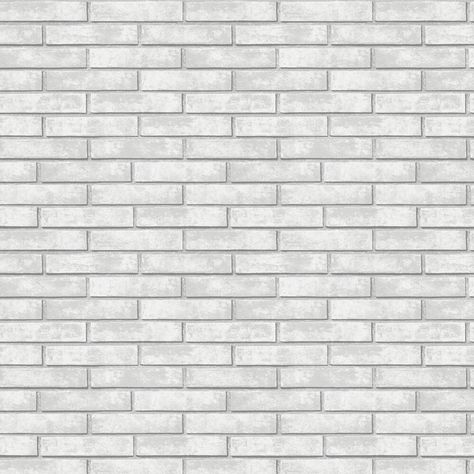 A faux brick design which will instantly give your interiors or upcycling project a fresh and contemporary look. This is a SelfAdhesive product designed to be repositionable and removable  full hanging instructions are supplied with the roll. Seen here in the grey colourway. Gray Brick Texture, Grey Brick Texture, Brick Texture Seamless, Grey Brick Wallpaper, Grey Brick Wall, Wall Texture Seamless, Gray Brick, Background Reference, Brick Wall Texture