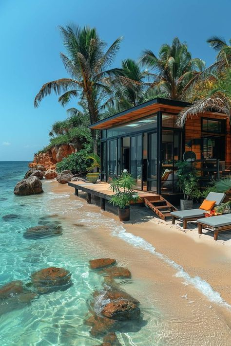 Dream Life House, Dream Vacations Destinations, Dream Beach, Beach House Design, Vacation Places, Beautiful Places To Travel, Island Life, Luxury House, Pretty Places