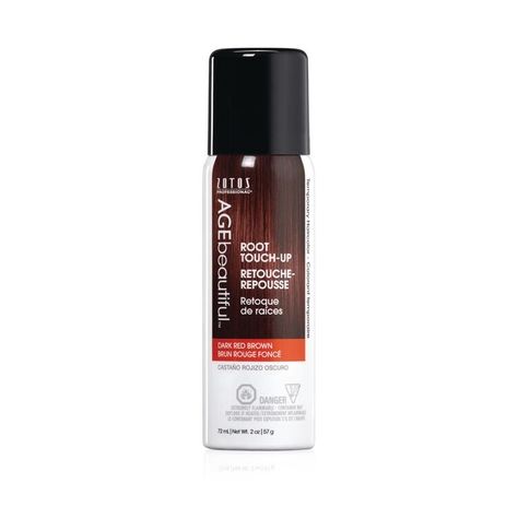 AgeBeautiful Root Touch Up Spray Temporary Hair Color | Root Touch up | Sally Beauty Hair Color Brunette, Root Touch Up Spray, Covering Grey Roots, Root Cover Up, Dark Red Brown, Light Golden Brown, Grey Roots, Root Touch Up, Temporary Hair Color