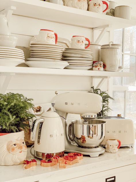 Holiday Gift Guide For The Kitchen Lover - Liz Marie Blog Decorating Ideas For Kitchen, Smeg Stand Mixer, Winter Kitchen Decor, Vintage Decorating Ideas, French Style Chairs, Smeg Appliances, Kitchen 2024, Christmas Delights, Liz Marie