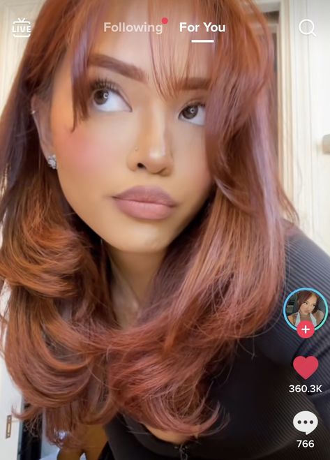 Pamela Rose Ginger Hair Burnt Ginger Hair, Mexican Ginger Hair, Ginger Hair Brown Women, Pameluhrose Hair, Ginger Hair And Eyebrows, Aesthetic Natural Hair Colors, Rose Ginger Hair, Ginger Hair Color On Latina, Pamela Rose Hair