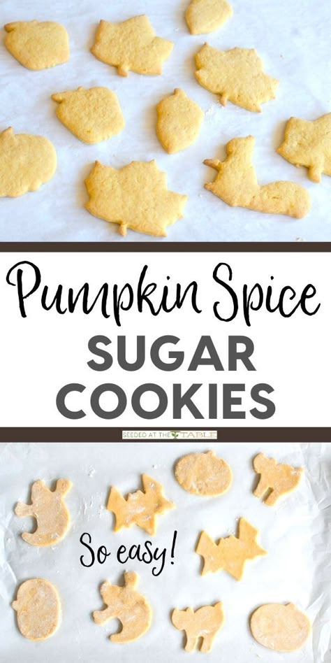 Pumpkin Flavored Cutout Cookies, Pumpkin Cookie Cutouts, Halloween Shaped Cookies, Pumpkin Spice Cut Out Cookies, Cut Cookies Recipe, Pumpkin Sugar Cookies Cutout, Cut Cookie Recipe, Pumpkin Cut Out Cookies, Cut Out Cookie Recipe Flavored