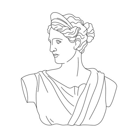 Greek Statue Line Art, Greek Sculpture Line Art, Aesthetic Greek, Greece Women, Greek Women, Ancient Greek Sculpture, Greek Sculpture, Greek Art, Cityscape Photos