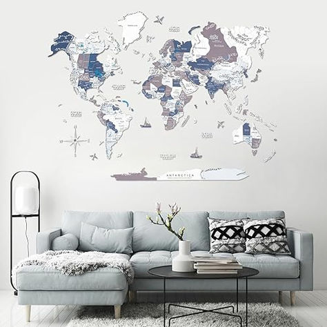 World Map Painting, Wooden World Map, World Map Wall Decor, Wood World Map, Wooden Plane, 3d Map, Wood Artwork, Wooden Map, Wood Map