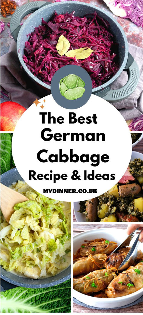 The best German cabbage recipes German Cabbage Rolls, German Cabbage, Cooked Cabbage Recipes, German Red Cabbage, Napa Cabbage Recipes, Easy Cabbage Recipes, Creamed Cabbage, Cabbage Varieties, Cabbage Side Dish