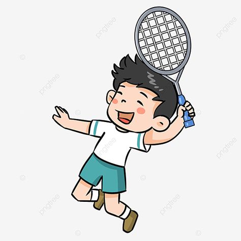 Badminton Doodle, Badminton Illustration, Badminton Logo, Painting Clipart, Boy Painting, Boarders Designs For Projects, Boy Clipart, File Decoration Ideas, Abstract Portrait Painting