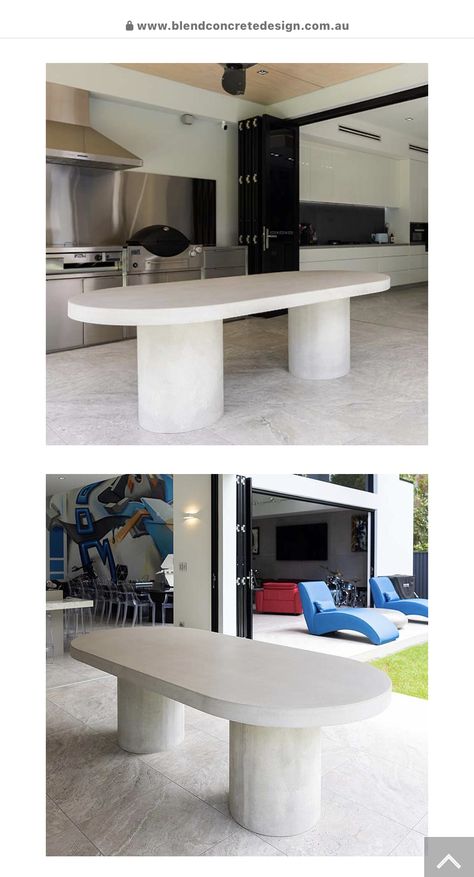 Cement Dining Table, Bali Interior Design, Concrete Outdoor Table, Granite Table, Cement Table, Diy Dining Table, Concrete Dining Table, Long Dining Table, Japandi Interior