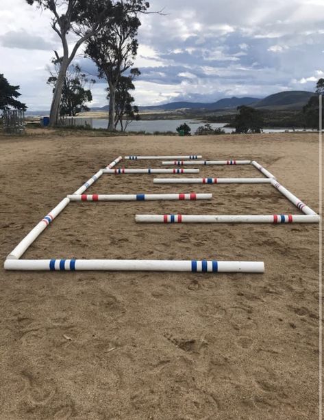 Poles For Horses, Horse Obstacle Course, Horse Obstacle Course Ideas Diy, Horse Pole Exercises, Horse Pole Work, Pole Exercises For Horses, Horse Obstacle Course Ideas, Pole Work Exercises For Horses, Pole Work For Horses Fun