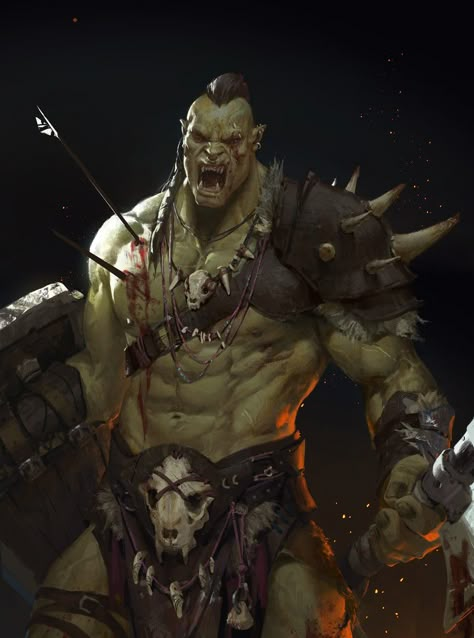 Orc Dnd, Orc Art, Half-orc Male, Orc Barbarian, Half Orc Barbarian, Rpg Wallpaper, Super Mario Rpg, Orc Warrior, Half Orc