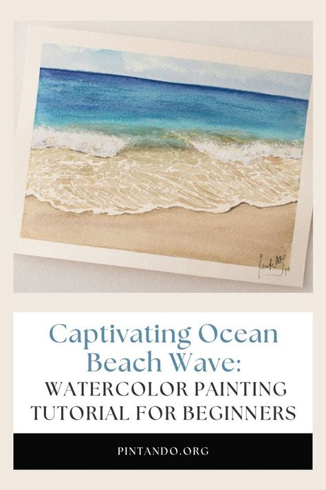 Watercolor Painting Tutorial, Beach Scene Painting, The Artist's Way, Watercolor Wave, Watercolor Supplies, Learn Watercolor Painting, Watercolor Clouds, Learn Watercolor, Beach Wave