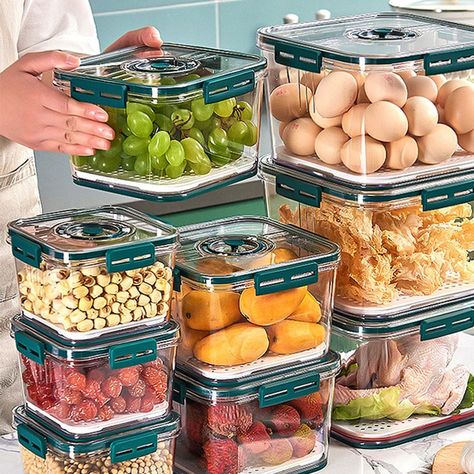 658.42PKR 80% OFF|Joybos Refrigerator Storage Container Timing Control Cereals Vegetables Kitchen Food Organzier Set Food Grade Storage Use New| | - AliExpress Creative Kitchen Gadgets, Glass Storage Containers, Kitchen Gadgets Unique, Refrigerator Storage, Kitchen Storage Containers, Meal Prep Containers, Cooking Equipment, Kitchen Food, Bottles And Jars