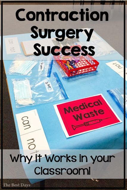 Contraction Activities 2nd, Hands On 3rd Grade Activities, How To Teach Contractions, Teaching Contractions 2nd Grade, Hands On Classroom Activities, Contraction Surgery 2nd Grade, Contractions Activities 2nd, Contractions 1st Grade, Surgery Room Transformation