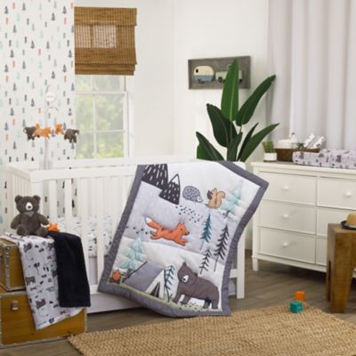 Transform your little one's sleep space to an enchanting forest with the Woodland Friends Crib Bedding Set from carter's. Colorful camping creatures adorn this plush comforter, paired with a crib sheet and skirt for the perfect makeover. Plush Comforter, Tree Tent, Enchanting Forest, Fox Squirrel, Soft Baby Blankets, Woodland Friends, Crib Skirts, Muslin Swaddle Blanket, Crib Sets