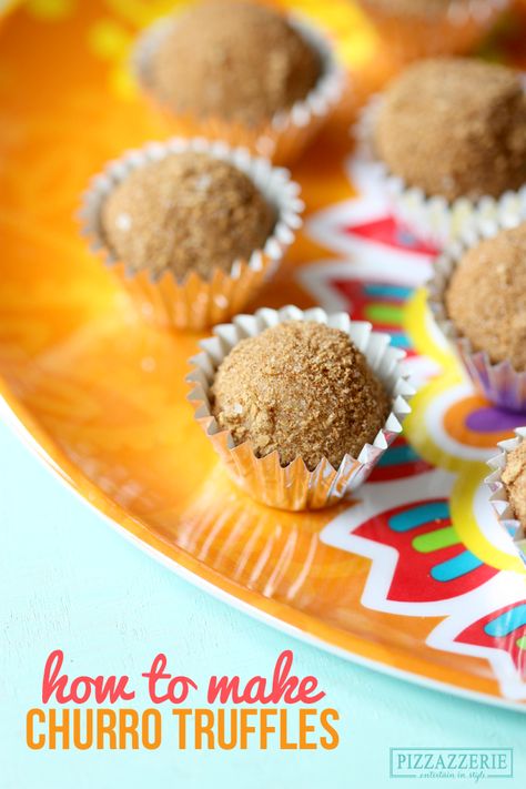 These taste JUST LIKE CHURROS! Truffles that taste just like CHURROS! Perfect for Cinco de Mayo Churro Truffles, Mayo Recipe, Candy Truffles, Taco Bar, Mexican Dessert, Truffle Recipe, Cake Truffles, Taco Night, Homemade Candies