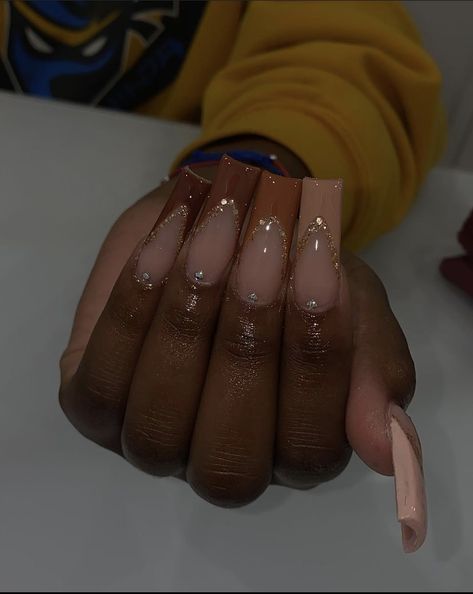 Acrylic Nails Y2k, Melanin Nails, Fall Acrylic, Nails Y2k, Nail Decor, Spring Acrylic Nails, Long Acrylic Nail Designs, Glamour Nails, Transparent Nails