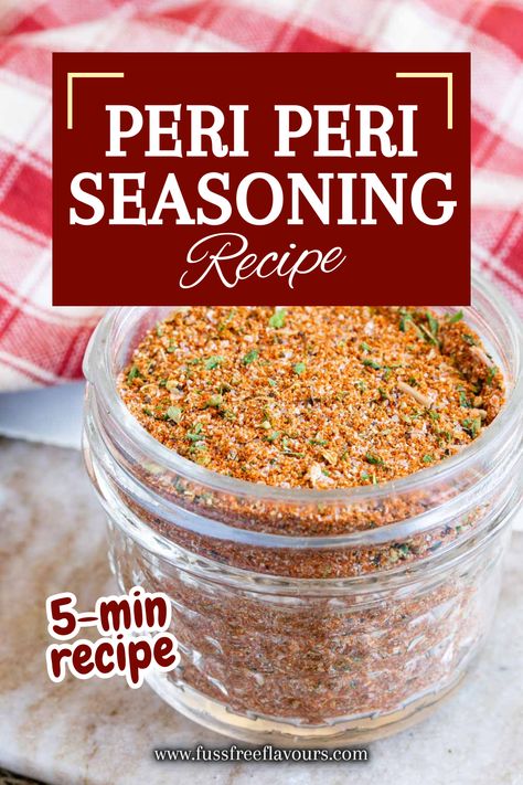 Franks Red Hot Seasoning Powder Recipes, Portuguese Spice Blend, Peri Peri Marinade Recipe, Fish Seasoning Recipe Spices, Peri Peri Seasoning, Chicken Peri Peri Recipes, Fuddruckers Seasoning, Fish Spices Seasoning Mixes, Peri Peri Seasoning Recipe