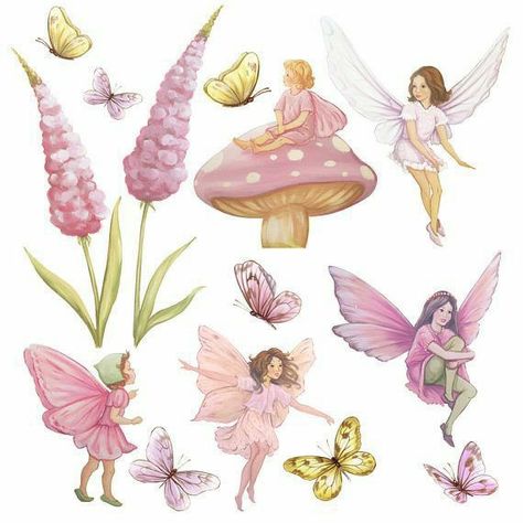 Cartoon Fairy, Fairy Stickers, Fairy Images, Posca Art, Fairy Aesthetic, Flower Fairies, Arte Sketchbook, Fairytale Art, Fairy Art