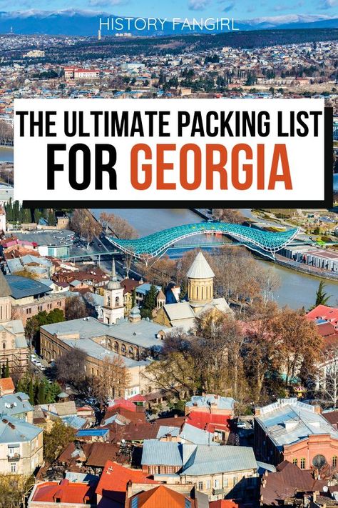 Wondering what to bring to Georgia for your trip? Here's my complete Georgia Packing List, including what to wear in Georgia for women and men, church and mosque etiquette, and what to bring for electronics and Georgia outlet specifications. Plus, I have a few recommendations for books about Georgia and what apps to download onto your phone before you get here. Including what to wear in Tbilisi and the monasteries, Bitumi, and Kutaisi. Atlanta Georgia Outfits Fall, Helen Georgia Outfits, What To Pack For Atlanta Georgia, Georgia Vacation Outfits, What To Wear In Atlanta Georgia, Georgia Outfits Summer, Georgia Summer Outfits, Mosque Etiquette, Dillard Georgia