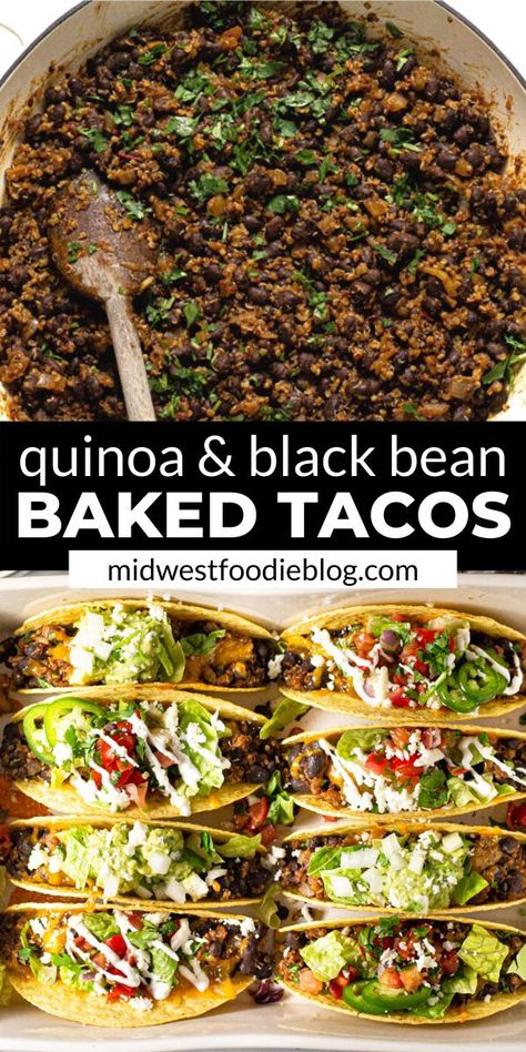 Quinoa Black Bean Tacos, Vegetarian Recipes No Tofu, Vegan Black Bean Tacos Recipes, Black Bean And Quinoa Tacos, Crispy Black Bean Tacos 12 Tomatoes, Dry Black Bean Recipes, Garbanzo Tacos, Vegetarian Sunday Dinner, Lentils Tacos