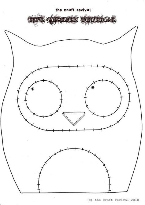 sowa Owl Templates, Owl Cushion, Cushion Tutorial, Felt Crafts Patterns, Owl Crafts, Owl Pictures, Owl Patterns, Felt Patterns, Applique Patterns