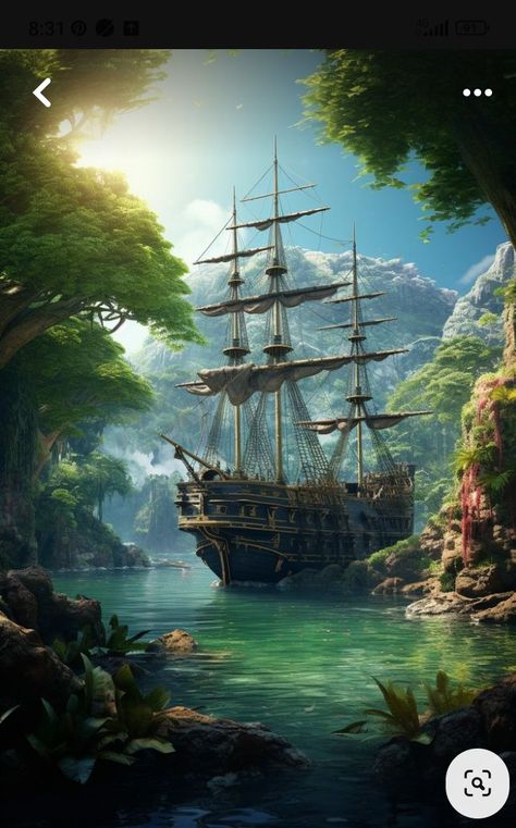 Fantasy Ship, Ship Wallpaper, Mayflower Ship, Fantasy Sea, Pirate Ship Art, Ship At Sea, Navi A Vela, The Mayflower, Old Sailing Ships