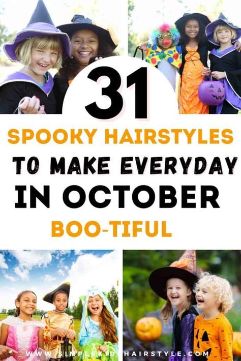 31 Spooky 1 Year Old Braided Hairstyles: Trendy Looks to Create Magical Moments This October - Simple Kids Hairstyles Old Braided Hairstyles, Easy Hair Short, Spooky Hairstyles, Halloween Hairstyles For Kids, Witch Hairstyles, Wacky Hairstyles, Girls School Hairstyles, Halloween Hairstyles, Hairstyles Inspiration