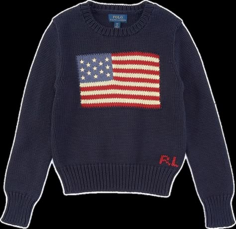 Long Sleeve Sweater With Embroidered Logo For Winter, Fall Crew Sweater With Embroidered Logo, Casual Fall Sweater With Embroidered Logo, Flag Sweater, American Flag Sweater, Skandinavian Fashion, Ralph Lauren Boys, America Flag, Stockholm Fashion