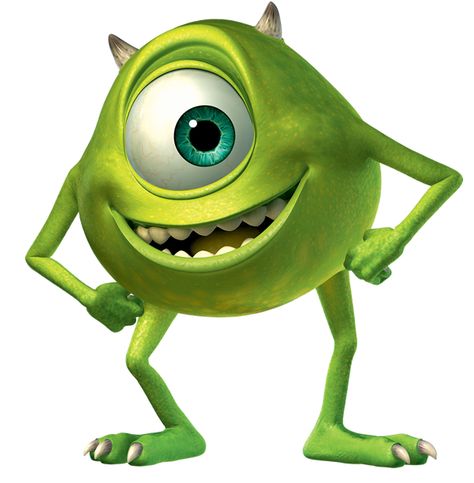 Mike Wazowski is like a cyclops because he also has one eye. A cyclops is one that only has one eye in Greek mythology. Peel And Stick Wall Decals, Cartoon Green, Monster Inc, Mike Wazowski, Monsters Inc, Wall Decals, Wall, Green, Monsters Inc.