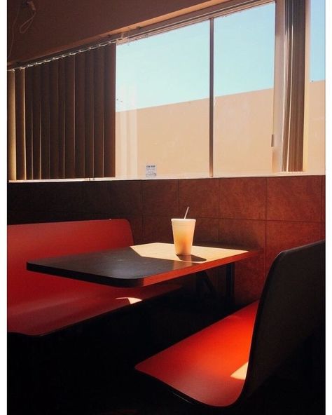 Untitled photo by William Eggleston. . . #beautiful #room #empty #cup #coffee #seat #alone #windows #restaurant #red #colour #blinds #light… Design Café, William Eggleston, Empty Cup, 35mm Photography, Beautiful Room, Film Photography 35mm, Red Colour, Cup Coffee, Photography Inspo