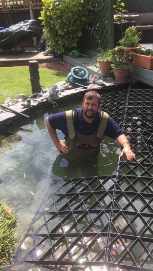 Pond Covers | Pond Safety Ltd Koi Fish Care, Raised Pond, Pond Covers, Pond Netting, Diy Water Feature, Goldfish Pond, Garden Ponds, Pond Maintenance, Garden Pond Design