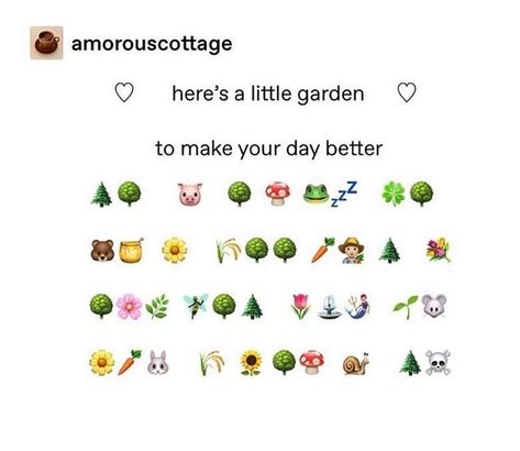 Forest Emoji Combo, Cottagecore Emoji, Mood Emoji, Cute Emoji Combinations, Emoji Combos, Emoji Set, Emoji Combinations, Cottage Aesthetic, Thank You For Listening