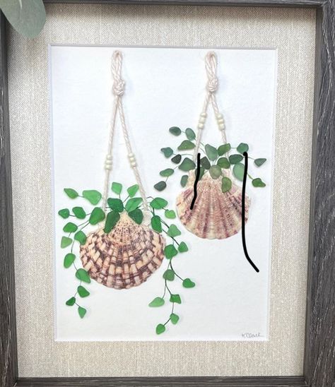 Sea Glass On Canvas, Seaglass Crafts Diy, Sea Glass Crafts Ideas, Seaglass Diy, Sea Glass Art Ideas, Glass Crockery, Seaglass Crafts, Glass Art Diy, Seashell Art Diy