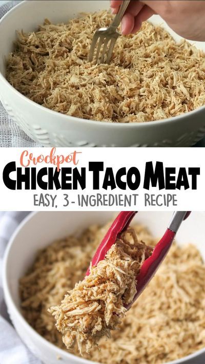 Chicken Taco Meat Recipe, Chicken Taco Meat, Taco Meat Recipe, Taco Meat Recipes, Chicken Tacos Crockpot, Crock Pot Tacos, Chicken Taco Recipes, Chicken Crockpot, Crock Pot Chicken