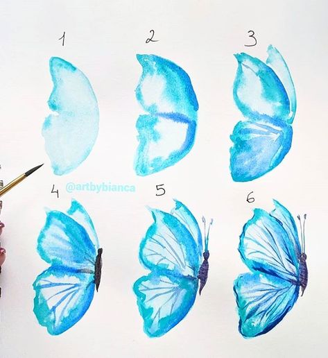 ❤️ TUTORIAL! ❤️ Here's how to paint a pink carnation the way I do! 🌸 if you try this technique tag #biancasartchallenge so I can see!! 😍 .… Art Papillon, Butterfly Tutorial, Step By Step Watercolor, Easy Drawings For Kids, Watercolor Paintings Easy, Watercolor Paintings Tutorials, Butterfly Painting, Butterfly Watercolor, Watercolour Tutorials