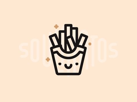 Fries by Skirmantas Raila #Design Popular #Dribbble #shots French Fries Tattoo, French Fry Tattoo, Small Food Tattoos, Fry Tattoo, Fries Tattoo, Chips Tattoo, Fries Logo, Fries Illustration, Potato Tattoo