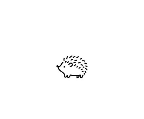 Hedgehog Tattoo, Hedgehog Drawing, Cute Small Drawings, 심플한 그림, Small Doodle, Arte Doodle, Dibujo Simple, Cute Easy Doodles, Cute Little Tattoos