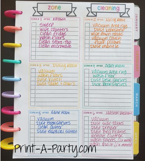 HAPPY PLANNER Zone Cleaning Checklist Page | Planner Weekly Checklist | Classic Happy Planner Page Inserts - Purple ipadplannertemplate #2024freedigitalplanner #freestudentplanner House Schedule, Cleaning Calendar, Weekly Checklist, Zone Cleaning, Cleaning Inspiration, Fun List, Cleaning Printable, Planner Writing, Fitness Planner Printable