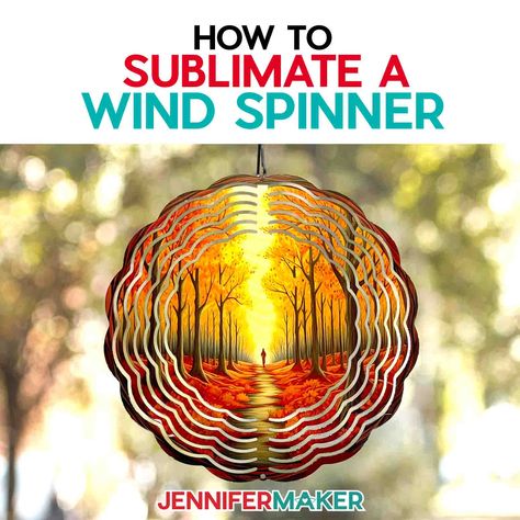 DIY Wind Spinner With Sublimation or Infusible Ink Wind Spinners Diy, Diy Cd, Spinners Diy, Jennifer Maker, Outdoor Play Space, Cd Diy, Infusible Ink Transfer Sheets, Garden Spinners, Sublimation Gifts