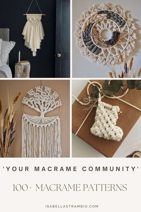 Join 'Your Macrame Community' and access 100+ macrame patterns, knots and projects. A library of PDFs and videos for macrame projects for beginners to advanced makers. Join today and start knotting your favourite macrame projects. I am looking forward to welcoming you in my tribe Macrame Projects For Beginners, Advanced Macrame, Macrame Knots Tutorial, Wall Hanging Designs, Mollie Makes, My Tribe, Knots Tutorial, Macrame Knot, Diy Macrame