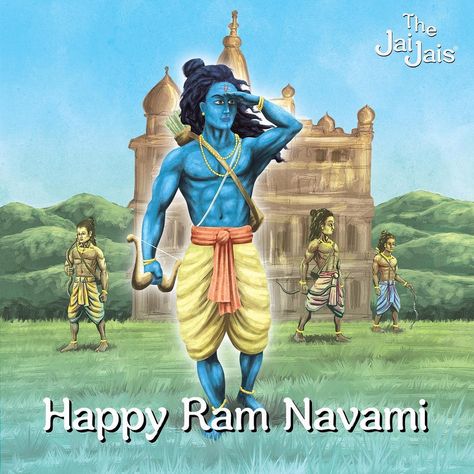 We would like to wish all of our friends, followers and readers a very Happy Ram Navami!  Ram Navami is a spring Hindu festival that celebrates the birthday of Lord Rama.  To celebrate this we have exciting news to share with you all later today so keep your eyes peeled 👀  #hindubooks #hindustories #hindu #hindugods #hindugoddess #childrensbooks #art #illustration #childrensillustration #hindufestival #ganesh #shiva #krishna #hanuman  #thejaijais  #bookstagram #kidlitart #books #picturebooks #k Ram With Jaanu Photos, Ram Laxman Janki Hanuman, Ram Janam, Jay Sheer Ram, Krishna Hanuman, Jay Shri Ram, King Ravana, Happy Ram Navami, Om Art