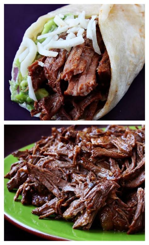 Slow Cooker Shredded Beef Tacos -- I'll take these any day over chipotle.  Easy to make, full of amazing flavor, and this shredded beef is great for leftovers! gimmesomeoven.com #mexican #beef Shredded Beef Tacos Recipes, Slow Cooker Shredded Beef, Shredded Beef Tacos, Southwest Recipes, Beef Tacos Recipes, Keto Beef, Mexican Beef, London Broil, Beef Tacos