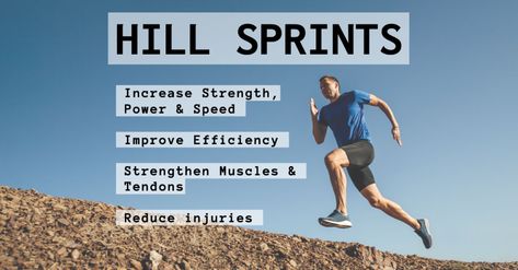 Hill Sprints Workout: How to Improve Strength, Power & Running Speed Track Sprint Workout, Workouts For Running, Sprints Workout, Hill Sprint Workout, Improve Running Speed, Hill Sprints, Running Muscles, Sprint Workout, Dynamic Warm Up