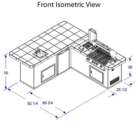 Bull Outdoor Gourmet-Q Grilling Island w/Built-In Grill Kitchen Island Size, Diy Grill, Grill Island, Bbq Island, Outdoor Kitchen Island, Outdoor Grills, Kitchen Dimensions, Diy Pool, Built In Grill