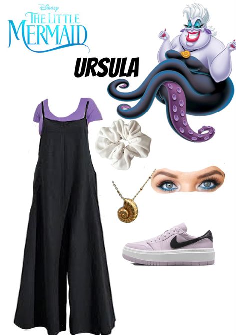 Ursula Bounding Inspired Outfits, Ursula Disney Outfit, Disneybound Villains Inspired Outfits, Disney Bounding Villains, Disney Villian Inspired Outfits, Disney Bounding Ursula, Disney Bound Plus Size, Mermaid Bounding, Ursula Bounding