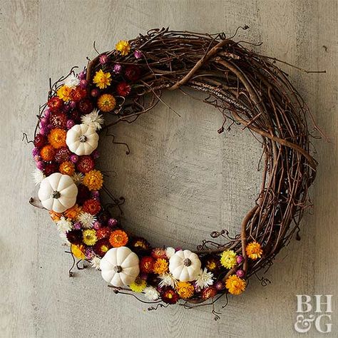 Egg carton flower wreath