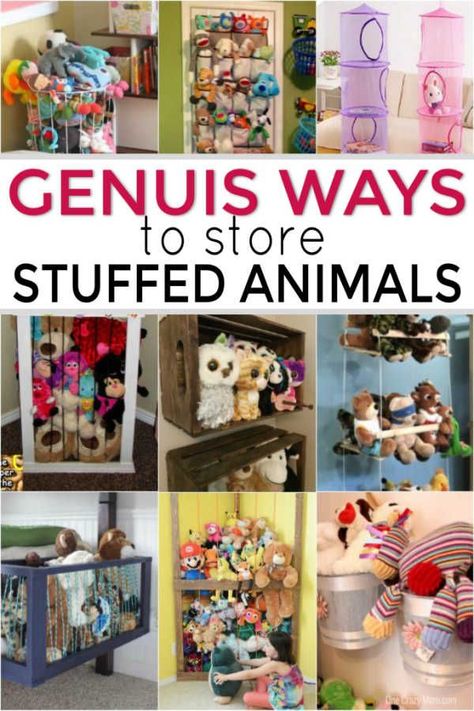 You are going to love these great genius organization ideas on how to store stuffed animals in your kid’s room. These are great long term solutions for stuffed animal storage that are cute too! Great DIY ideas for storage solutions for all your stuffed animals. #onecrazymom #storageideas #storagesolutions #stuffedanimals #storagehacks #organizationalhacks What To Do With Lots Of Stuffed Animals, Storage For Stuffed Animals Diy, Storage For Stuffed Animals Organizing, Stuffed Animal Closet Storage, Storage Solutions For Stuffed Animals, Best Ways To Store Stuffed Animals, Stuffy Wall Storage, Stuff Animals Storage Ideas, Stuff Toy Storage Ideas