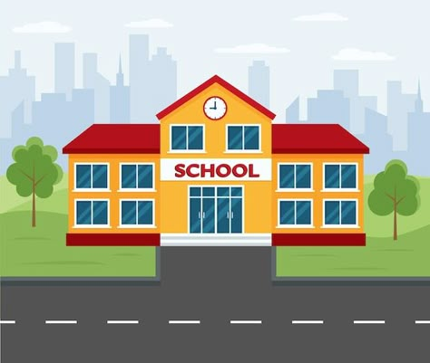 Vector school illustration. back to scho... | Premium Vector #Freepik #vector #school-kids #child-education #kids-studying #primary My School Drawing For Kids, Banner Cartoon, Colorful Banner, Happy Birthday Floral, Illustration Art Kids, School Illustration, School Images, School Cartoon, Maps For Kids