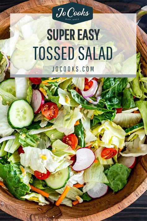 Healthy Tossed Salad Recipes, Salad Recipes Basic, Tossed Salad Dressing Recipes, Simple Side Salads For Dinner, Basic Dinner Salad, Dressing For Lettuce Salad, Lettuce Salad Dressing, Simple Tossed Salad Recipes, Simple Tossed Salad