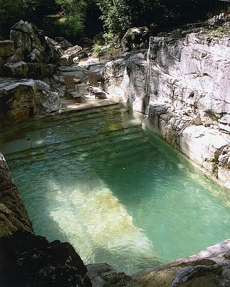 Awesome backyard pool built into an old limestone quarry! Brett Talbot, Mirror Of Erised, Limestone Quarry, Swimming Pool Pond, Taman Air, I Know Places, Pool Pond, World Of Ice And Fire, Marble Falls